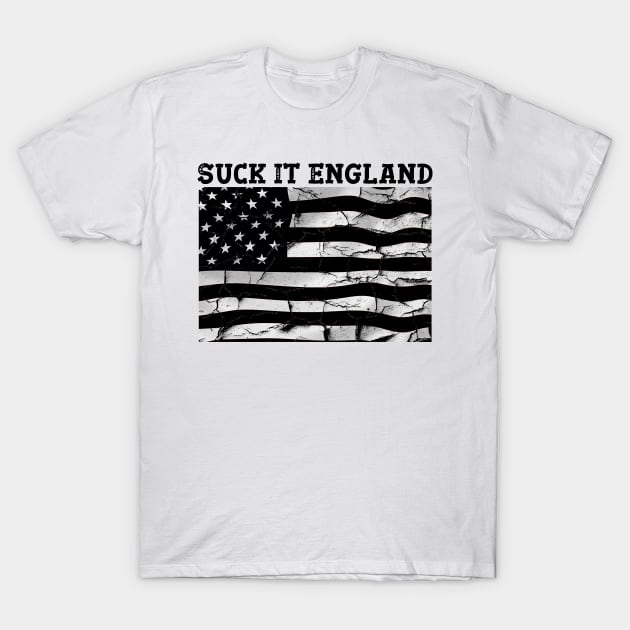 Suck It England Funny 4th of July George Washington 1776 T-Shirt by ALLAMDZ